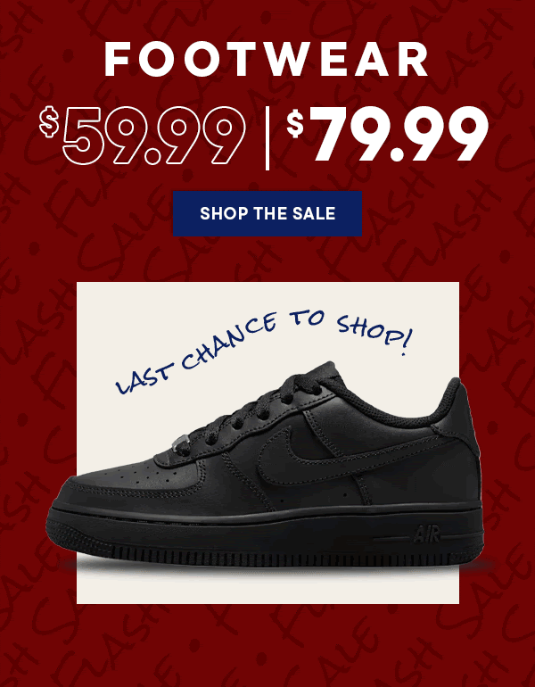 Animated footwear sale email